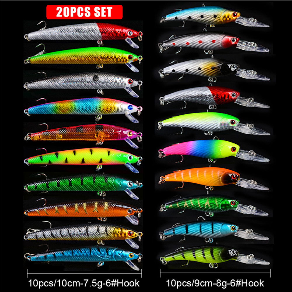 20pcs/lot Minnow Fishing Lures - Marine Salt Mix reseña y precio