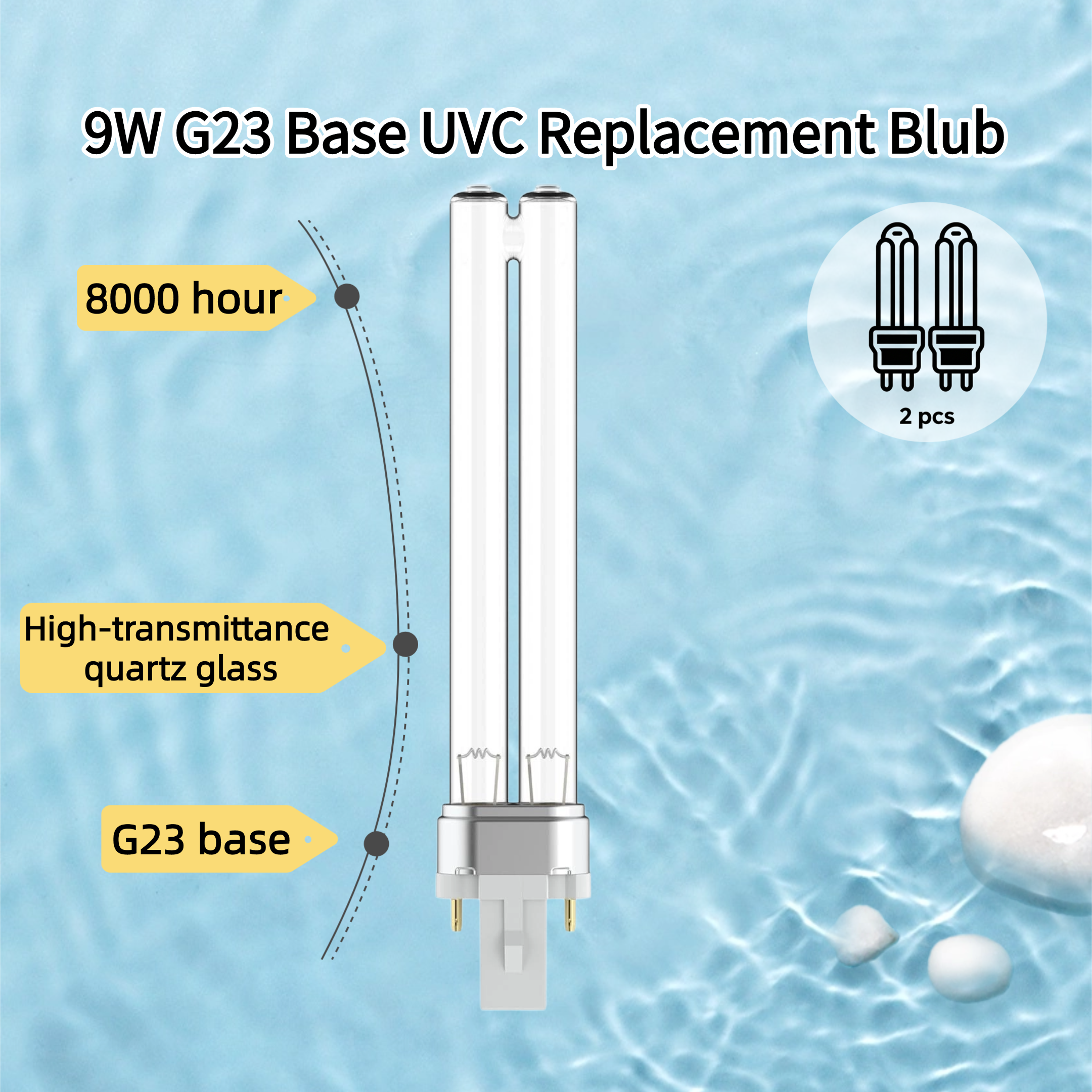 UV Light Bulb 2 x 9w G23 UV la - Marine Aquarium Uv reseña y precio