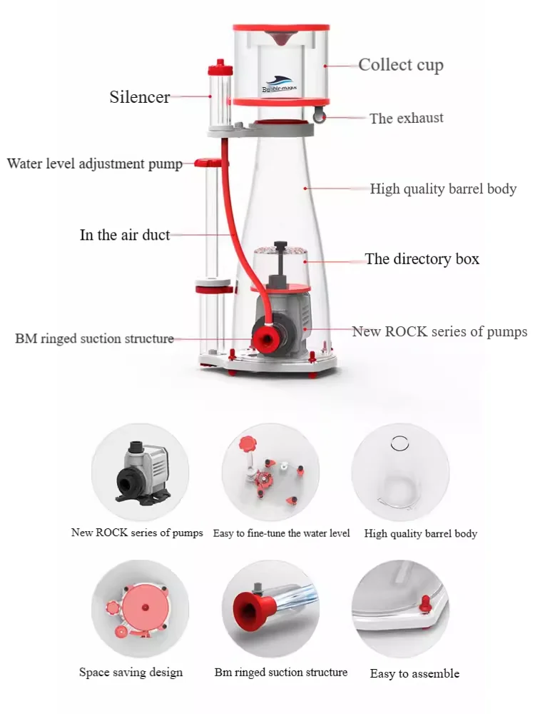 220-240V 50Hz Bubble Magus Cur - Protein Skimmer Hang On reseña y precio